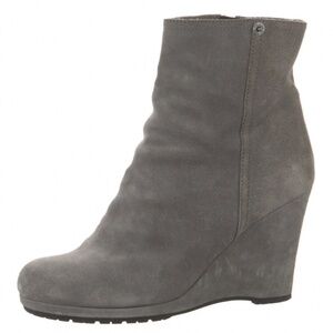 Prada Suede Leather Boots Ankle Booties Size 7.5